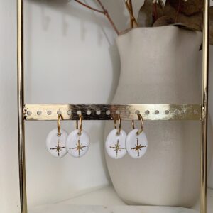 boucles d'oreilles "musa" blanc